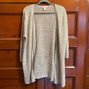 CJ Banks Lightweight Openwork Sweater
